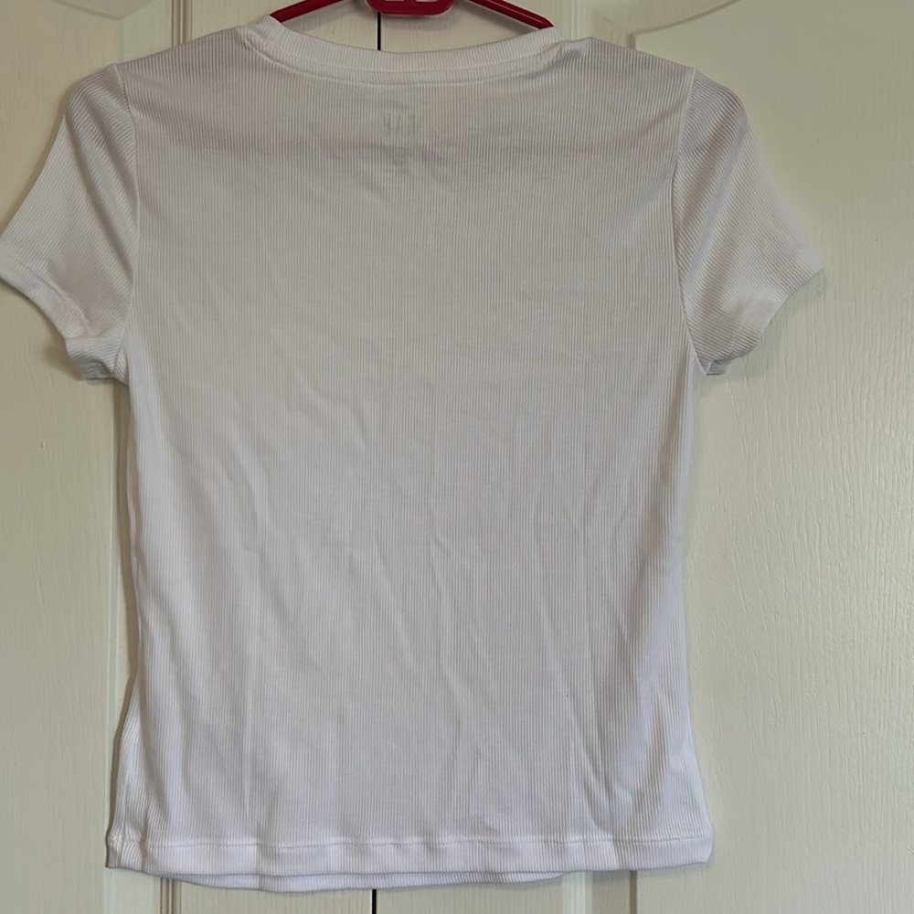 Gap White Rib Cropped Tee - Picture 2 of 4